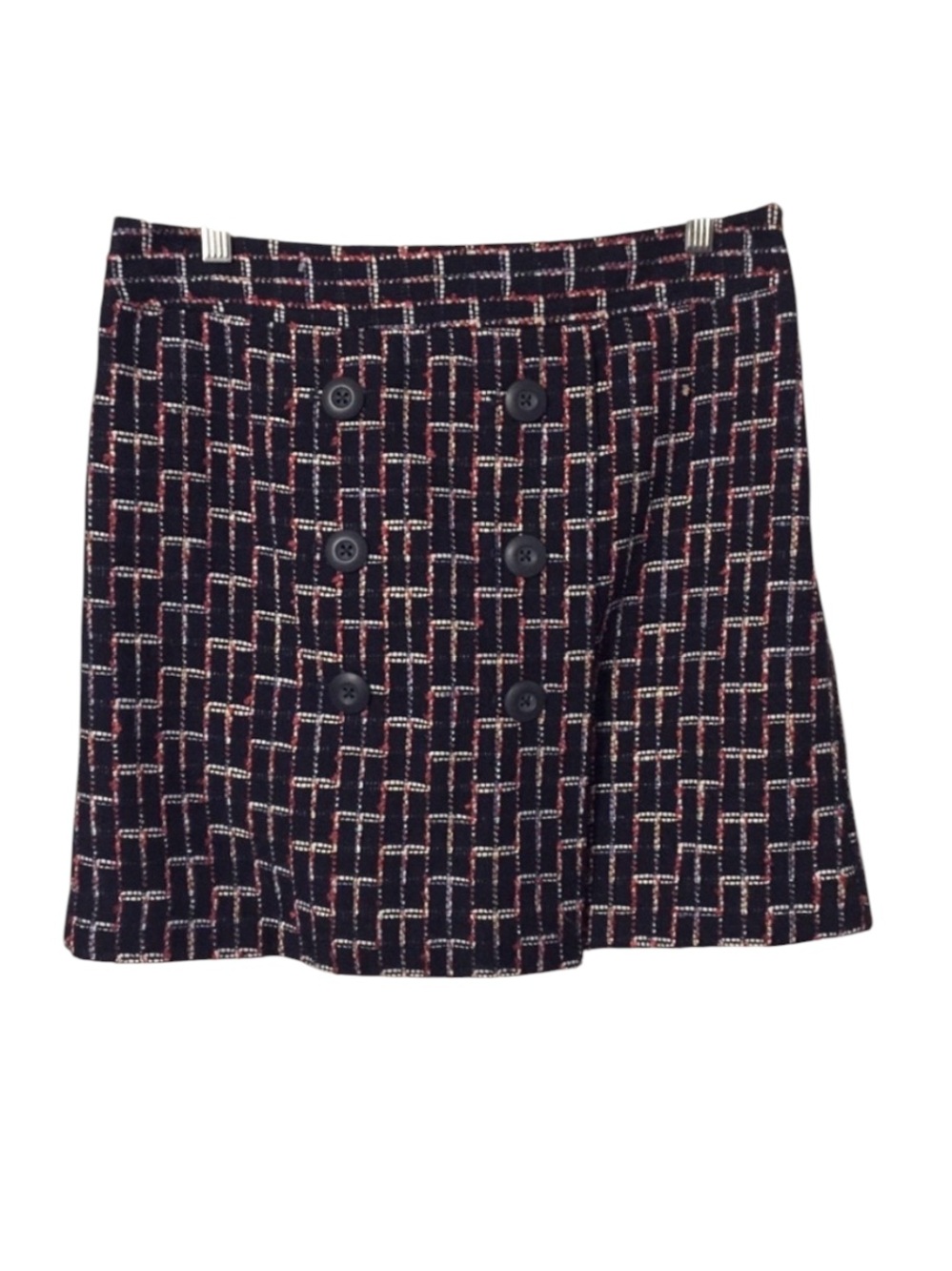 Loft Plaid Tweed Mini Skirt Sz 4